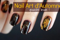 Nail Art –  Feuilles d’automnes | Motifs de feuilles ou de plumes avec de la gouache