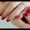 NAIL ART – Manucure Rouge et Or pour Noël | Lunula Christmas nail art