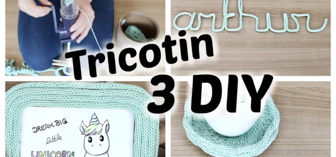 DIY – 3 Décorations en Tricotin pour la chambre de Bébé | Tutoriel Tricotin