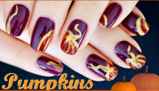 NAIL ART – Des citrouilles sur les ongles, manucure pour l’automne