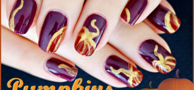 NAIL ART – Des citrouilles sur les ongles, manucure pour l’automne