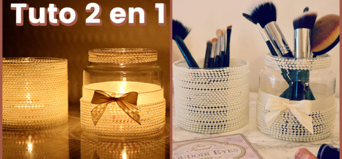 DIY – Comment recycler des jarres en pot à pinceaux ou pot à bougies déco